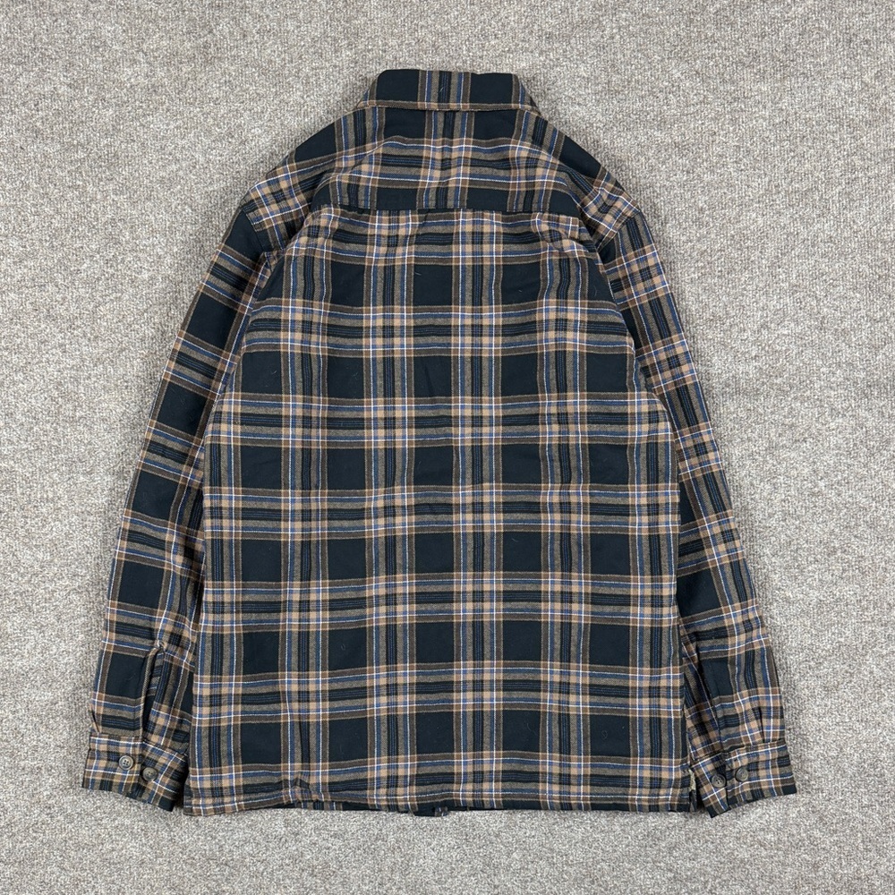 Weatherproof Plaid Fleece Sherpa Fur Lined Button Up Shirt Jacket Mens M Shacket - Picture 4 of 13